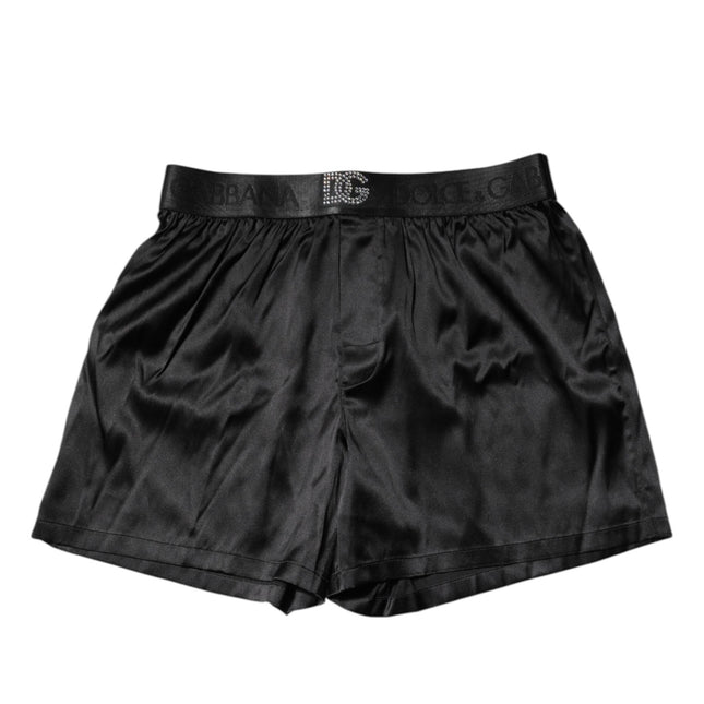 Dolce & Gabbana Black Logo Waist Regular Boxer Shorts Underwear