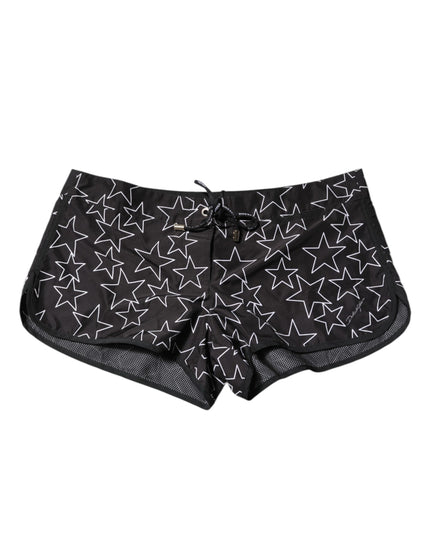 Dolce & Gabbana Black Star Print Beachwear Shorts Swimwear
