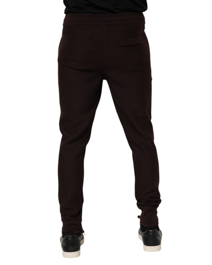 Dolce & Gabbana Brown Cashmere Men Jogger Sweatpants Pants