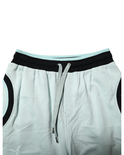 Dolce & Gabbana Light Green Cotton Men Jogger Sweatpants Pants