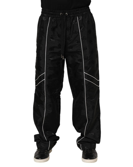 Dolce & Gabbana Black Cotton Straight Jogger Sweatpants Pants