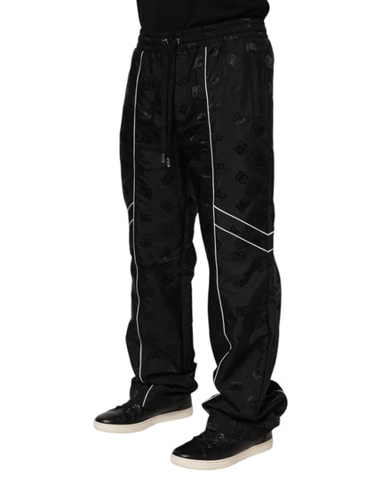 Dolce & Gabbana Black Cotton Straight Jogger Sweatpants Pants