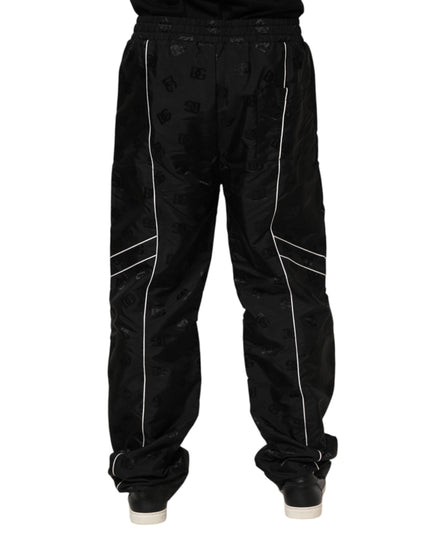Dolce & Gabbana Black Cotton Straight Jogger Sweatpants Pants