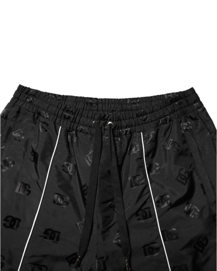 Dolce & Gabbana Black Cotton Straight Jogger Sweatpants Pants