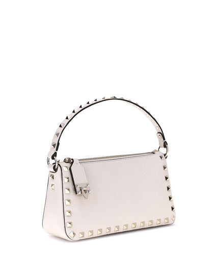 Valentino Garavani White Calf Leather Bos Taurus Shoulder Bag