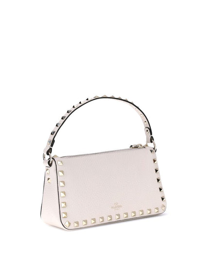 Valentino Garavani White Calf Leather Bos Taurus Shoulder Bag