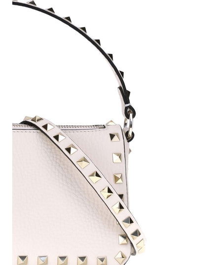 Valentino Garavani White Calf Leather Bos Taurus Shoulder Bag