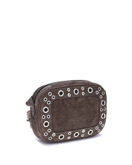 Valentino Garavani Brown Calf Leather Bos Taurus Shoulder Bag