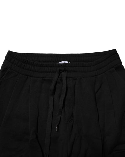Dolce & Gabbana Black Cotton Logo Jogger Sweatpants Pants