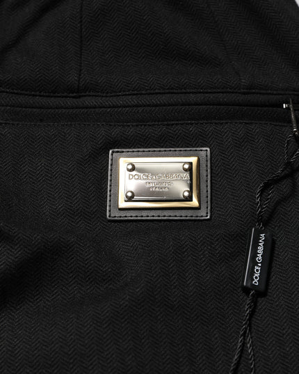 Dolce & Gabbana Black Viscose Drawstring Men Jogger Pants