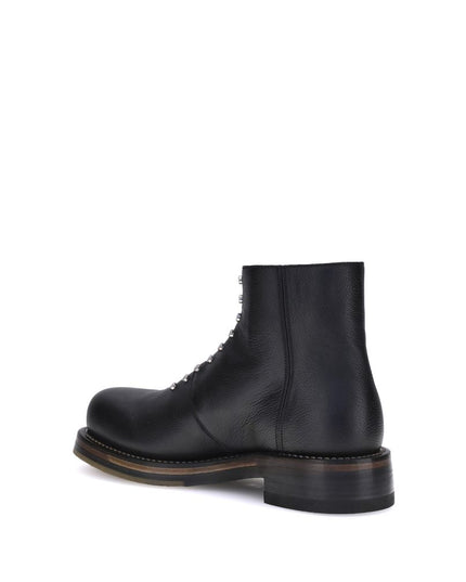 Alexander McQueen Black Calf Leather Bos Taurus Ankle Boots