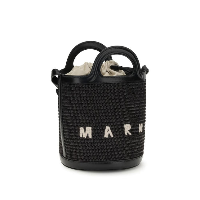 Marni Black Cotton Backet Bag