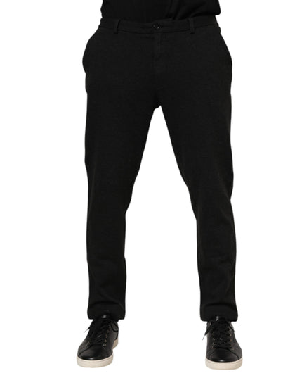 Dolce & Gabbana Dark Gray Viscose Dress Men Pants