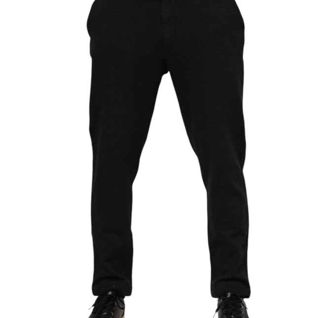 Dolce & Gabbana Dark Gray Viscose Dress Men Pants