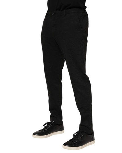 Dolce & Gabbana Dark Gray Viscose Dress Men Pants