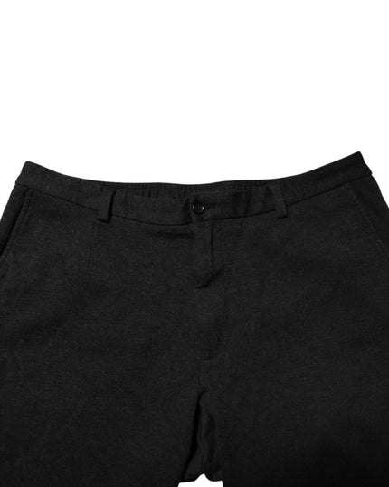 Dolce & Gabbana Dark Gray Viscose Dress Men Pants