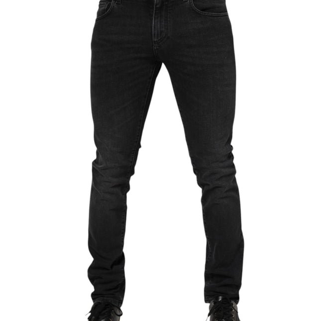 Dolce & Gabbana Black Washed Cotton Skinny Denim Jeans