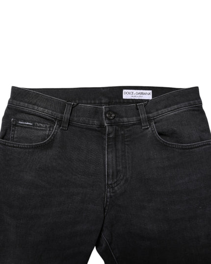 Dolce & Gabbana Black Washed Cotton Skinny Denim Jeans