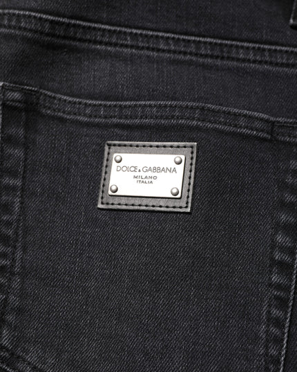 Dolce & Gabbana Black Washed Cotton Skinny Denim Jeans