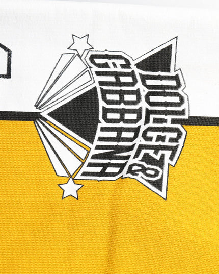 Dolce & Gabbana Yellow Cotton Sweatpants Jogger Pants