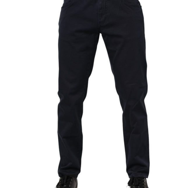 Dolce & Gabbana Blue Cotton Tapered Denim Jeans