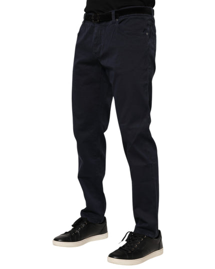 Dolce & Gabbana Blue Cotton Tapered Denim Jeans