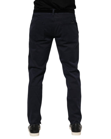 Dolce & Gabbana Blue Cotton Tapered Denim Jeans
