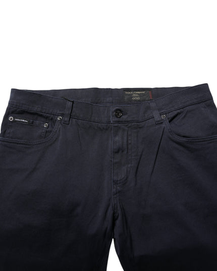 Dolce & Gabbana Blue Cotton Tapered Denim Jeans
