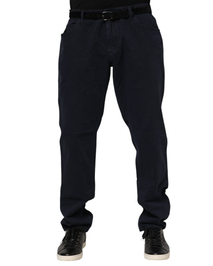 Dolce & Gabbana Black Cotton Tapered Denim Jeans