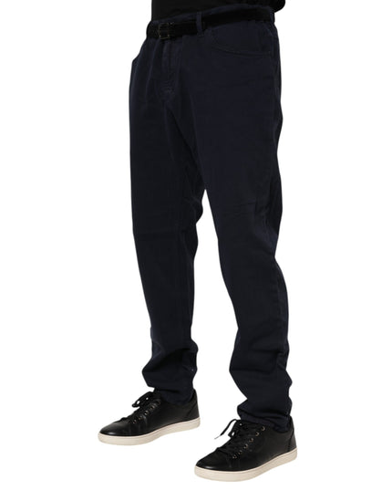 Dolce & Gabbana Black Cotton Tapered Denim Jeans