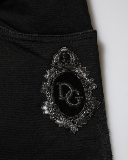 Dolce & Gabbana Black Cotton Skinny Men Denim Jeans