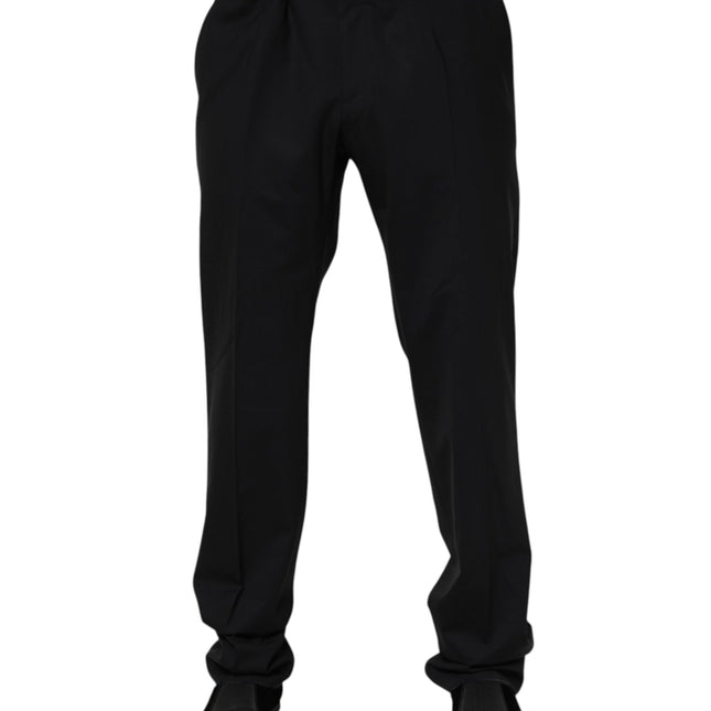 Dolce & Gabbana Black Wool Formal Dress Pants