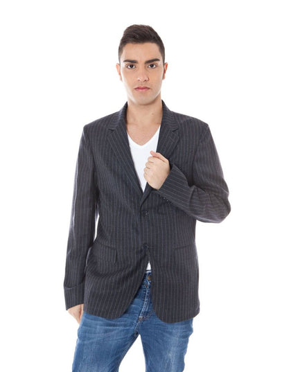 Calvin Klein Gray Wool Men Jacket