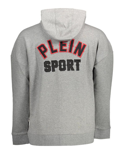 Plein Sport Gray Cotton Men Sweater