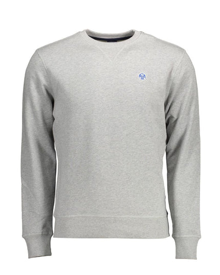 North Sails Gray Cotton Men Sweater