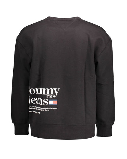 Tommy Hilfiger Black Cotton Men Sweater