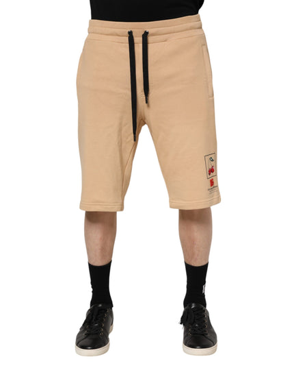 Dolce & Gabbana Yellow Cotton Men Bermuda Sweatshorts Shorts