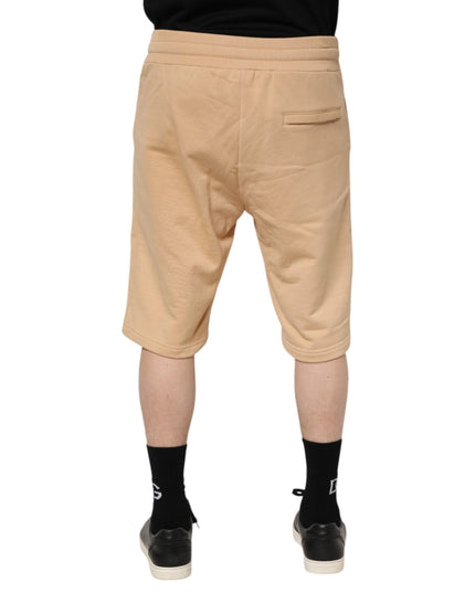 Dolce & Gabbana Yellow Cotton Men Bermuda Sweatshorts Shorts