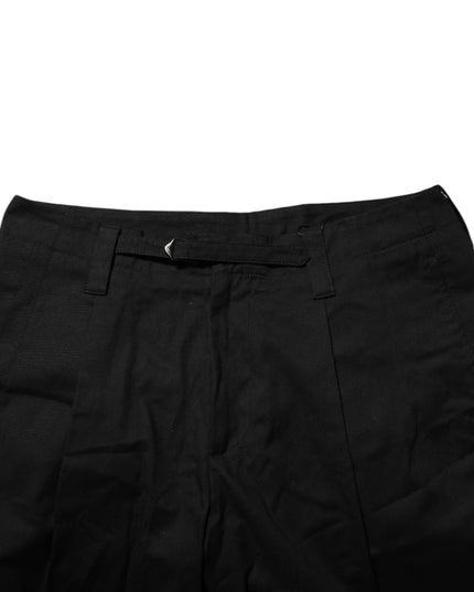 Dolce & Gabbana Black Cotton Knee Length Men Bermuda Shorts