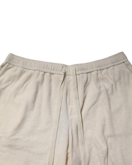 Dolce & Gabbana Ivory Cotton Men Bermuda Sweatshorts Shorts