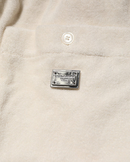 Dolce & Gabbana Ivory Cotton Men Bermuda Sweatshorts Shorts