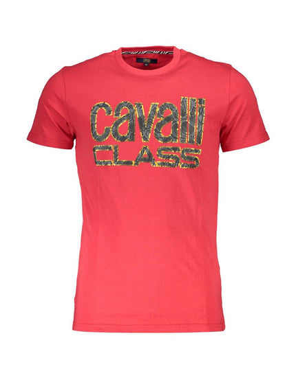 Cavalli Class Red Cotton T-Shirt