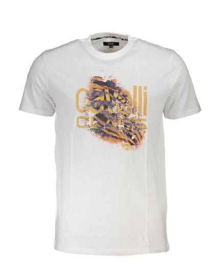 Cavalli Class White Cotton T-Shirt