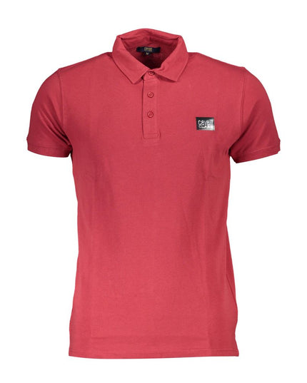 Cavalli Class Red Cotton Polo Shirt