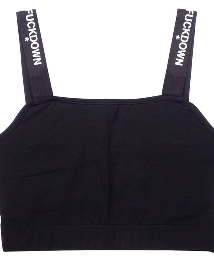 Comme Des Fuckdown Black Cotton Women Top