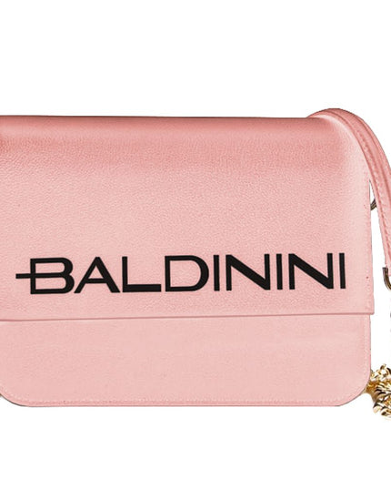 Baldinini Trend Pink Calfskin Handbag
