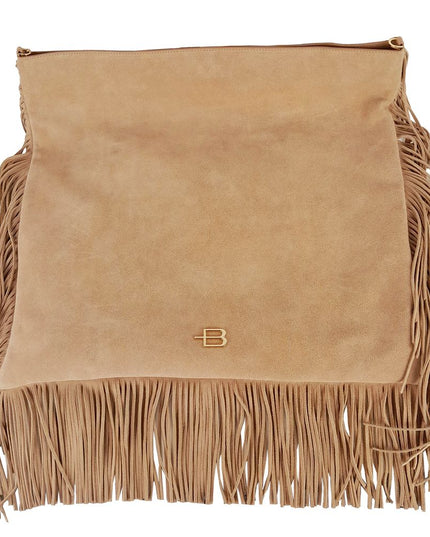 Baldinini Trend Beige Calfskin Women Crossbody Bag