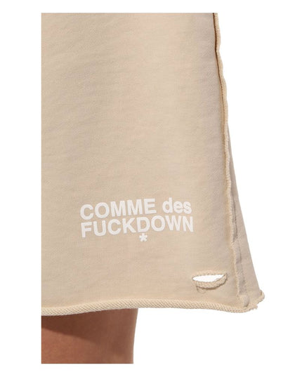Comme Des Fuckdown Beige Cotton Short