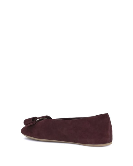 Ferragamo Bordeaux Goatskin Ballet Flats