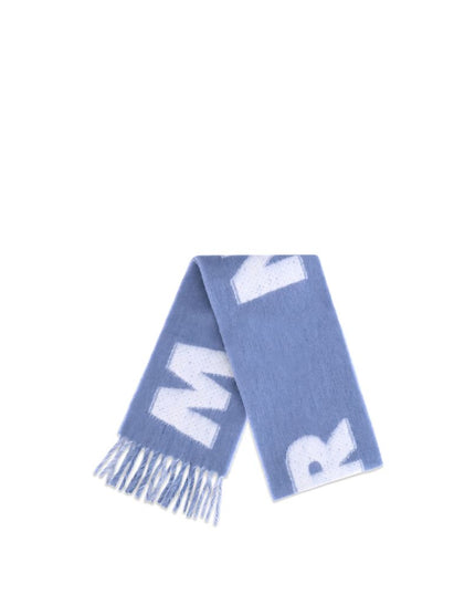 Marni Light Blue Wool Scarf